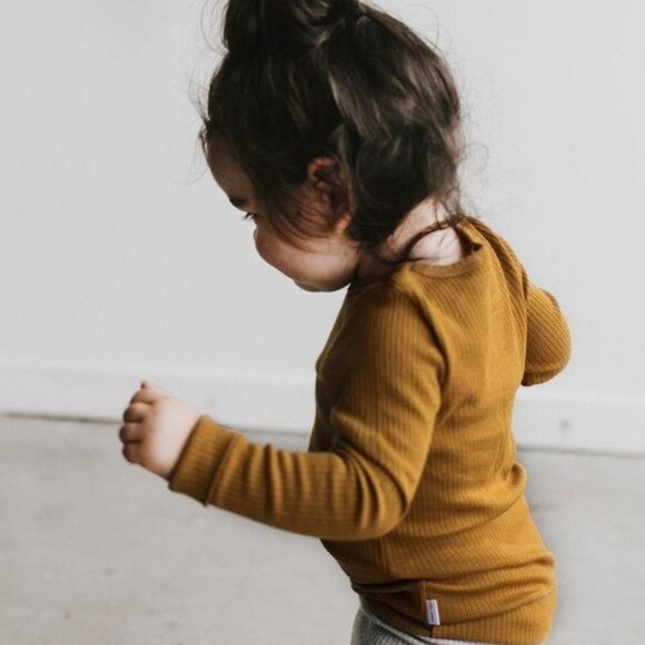 NEW Jamie Kay Fine Rib Cotton Modal Cardigan - Gold - Picture 2 of 4